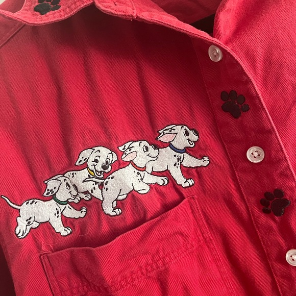 Vintage The Disney Store 101 Dalmatians Button Down Shirt - Picture 2 of 5